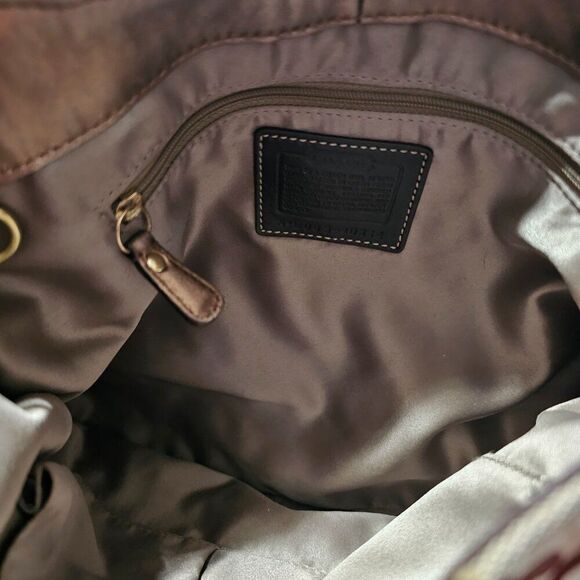 ULTRA RARE Vintage Coach Y2k Studded Hamptons Hobo Shoulder Bag Purse - Picture 7 of 8